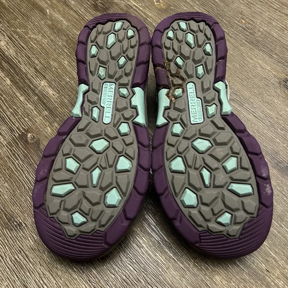 Merrell Girls Size 3 Hydro Sandals Purple Closed Toe